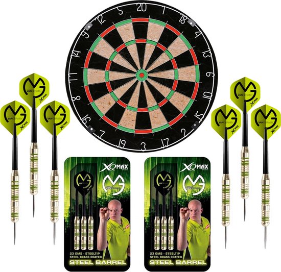 Darts Set Michael van Gerwen Octane set - dartbord - 2 sets - dartpijlen - dart shafts - dart flights van Dart