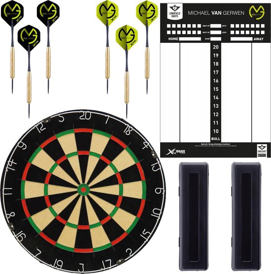 Darts Set - Michael van Gerwen - Starterset 180 - dartset - inclusief 2 sets - michael van gerwen dartpijlen - inclusief MvG whiteboard van Dart