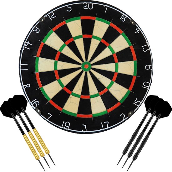 Darts Set Plain + set van 6 dartpijlen - dartbord van Dart