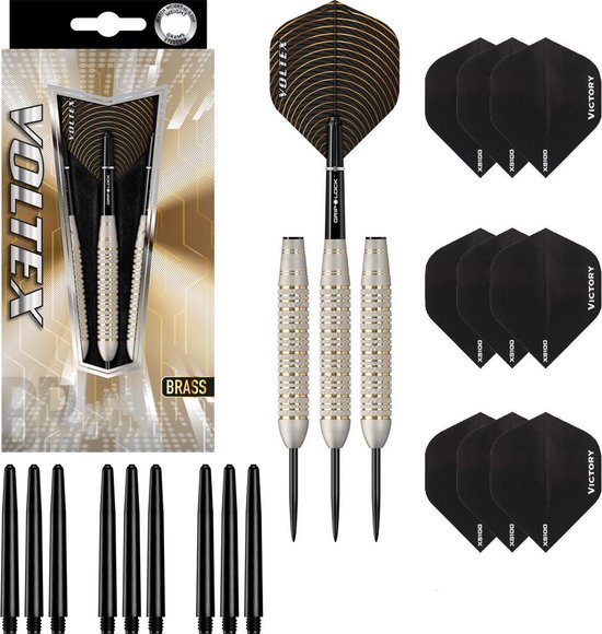 Darts Set Platinum - dartpijlen - dart shafts - dart flights - dartpijlen 23 gram - 100% brass van Dart