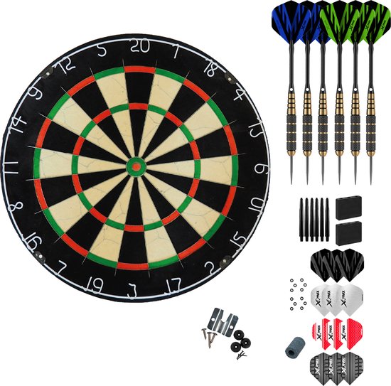 Darts Set Premium Plain A-Merk - Best Geteste Dartbord - Set van 6 dartpijlen - Dart flights - Dart shafts van Dart