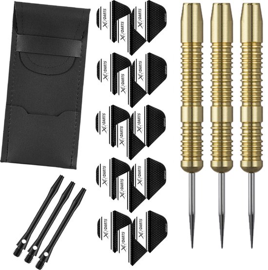 Darts Set Solar Ray - dartpijlen - dart shafts - 15 - dart flights - dartpijlen 24 gram - 100% brass van Dart