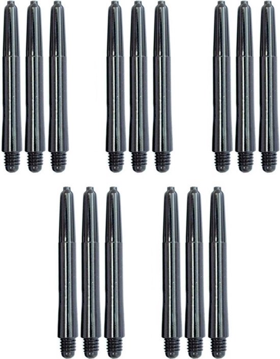 Darts Set zwarte dart shafts - 5 sets (15 stuks) - inbetween - darts shafts van Dart