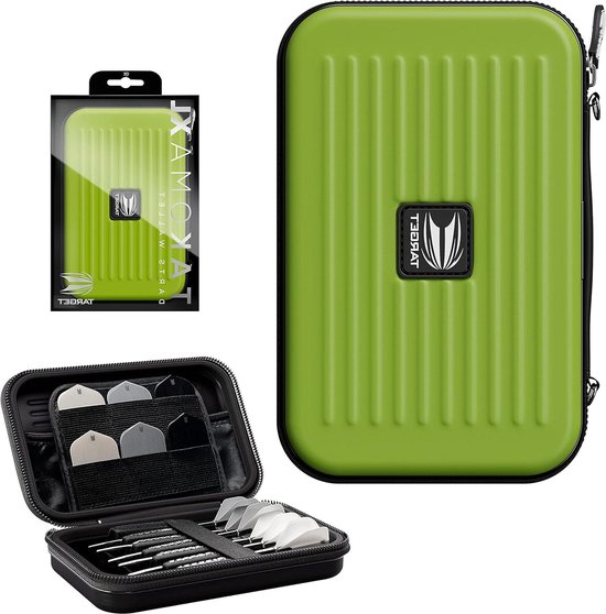 Darts Takoma XL Darts Wallet Groen - Case voor 6 Darts - Beschermende EVA Darthouder - Dubbele Ritssluiting - Binnenzakjes - Professionele Darts Accessoires van Dart