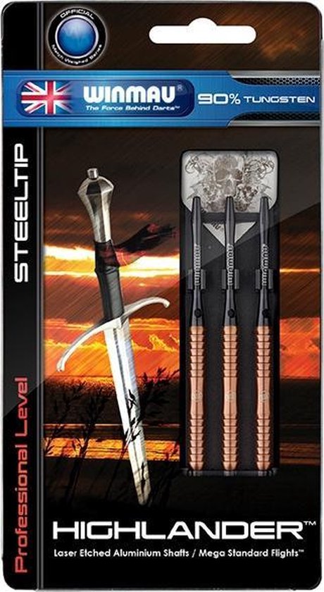 Darts Winmau Highlander 90% Tungsten 22 gram van Merkloos