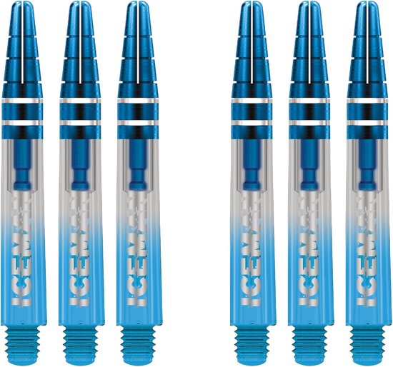 Dartschachten Set - Vlucht Houders - Dartwerpen Verbeteren - Vlucht Vergrendeling - Medium Lengte - Blauw Gedompeld