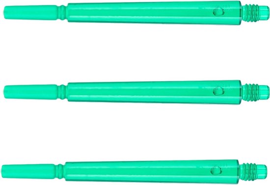 Dartshafts - Dartpijlen onderdelen - Precisie Darts Spelen - Versterkte Kunststof - Maat 7 - Transparant Groen
