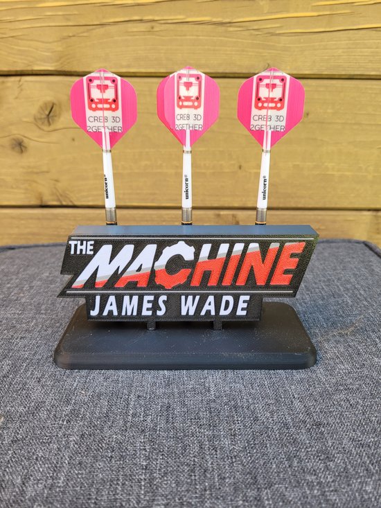 Dartshouder dartpijlen James Wade van 3D