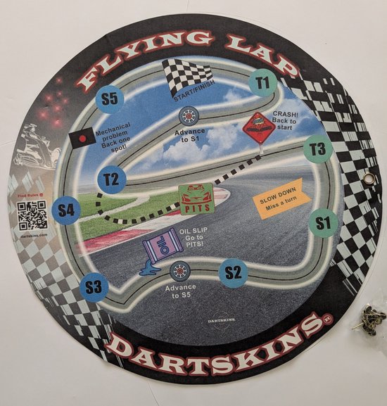 Dartskins Flying Lap - Dartspel - Racebaan Thema - Meerdere Spelers - Competitief & Snel van Merkloos