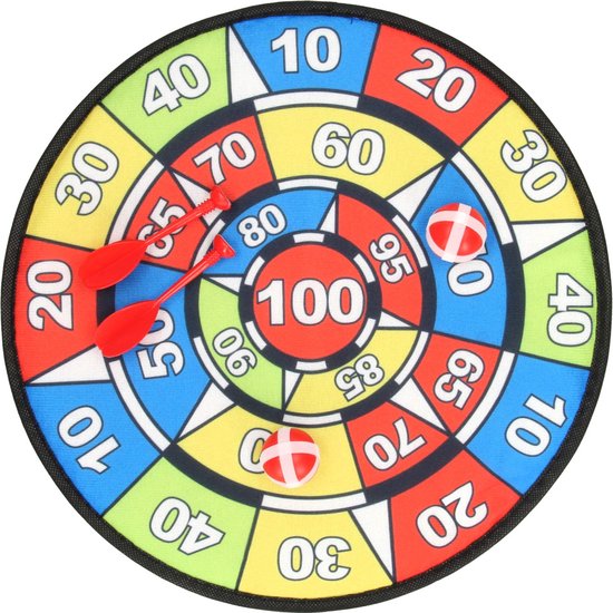 Dartspel Klittenband, 36cm van Toi-Toys