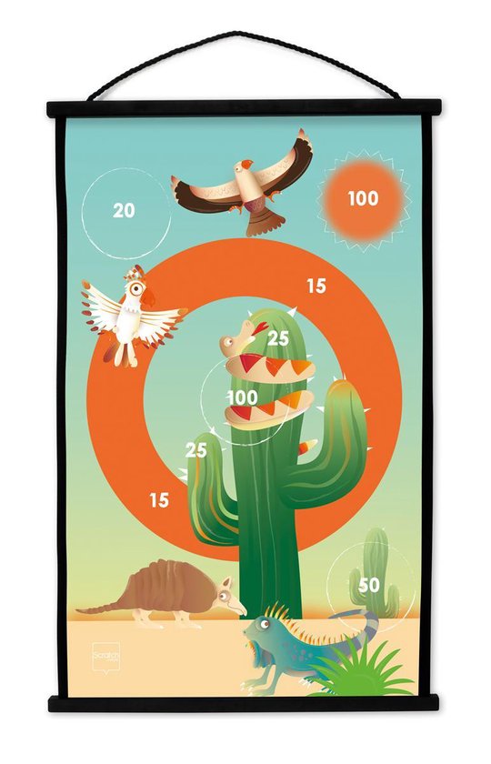 Dartspel Mexico Junior 38 X 60 Cm Blauw/zwart 8-delig van Dart