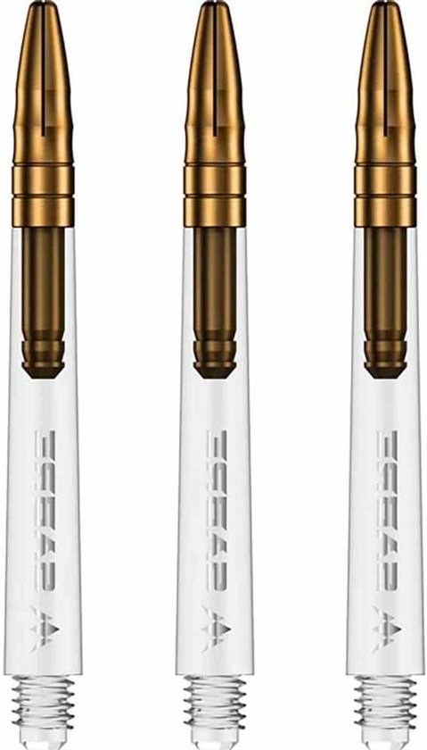 Dartstelen - Polycarbonaat Assen - Darts Spelen - Aluminium Flight Grip - Medium - Goud