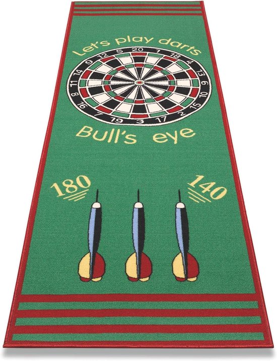 Darttapijt - Vloermat Werpen - Darts Spelen - Officiële Afstand - 79 x 237 cm - Groen