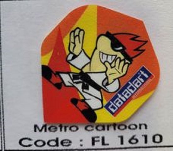 Datadart cartoon Dart Flights - 10 sets (30 stuks) - 75 micron dik van Datadart