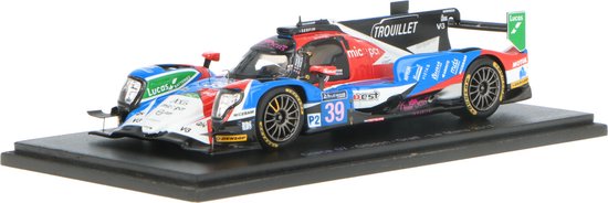 De 1:43 gegoten modelauto van de Oreca 07-Gibson Graff #39 van de 24H LeMans in 2017. De chauffeurs waren E. Guibbert / E. Trouillet en J. Winslow. De fabrikant van het schaalmodel is Spark. van Spark
