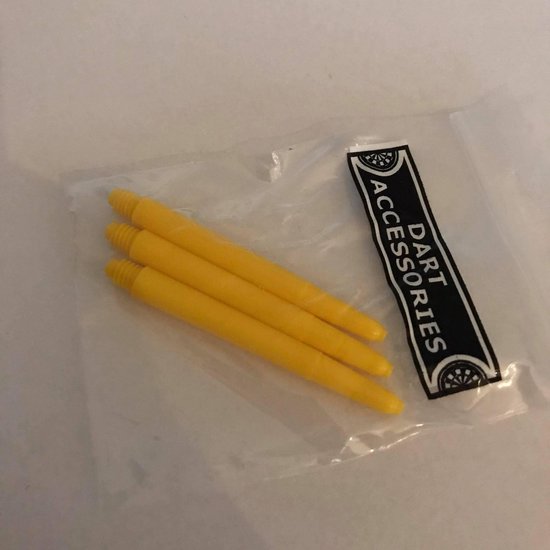 Deflectagrip Shafts Nylon Medium Geel 3 stuks LAATSTE SETS!! van Harrows