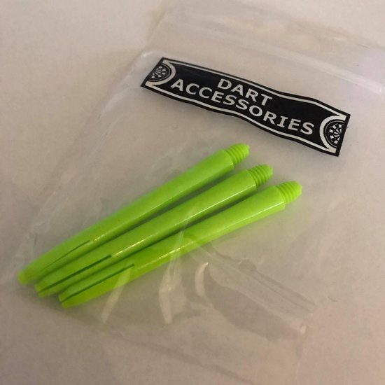 Deflectagrip Shafts Nylon Medium Limoengroen 3 stuks LAATSTE SETS!! van Deflectagrip