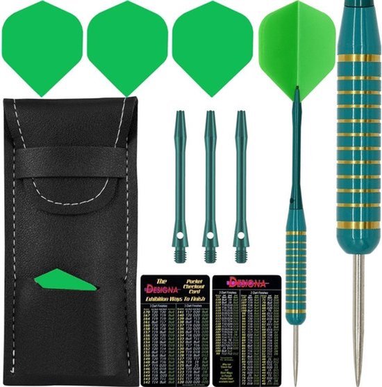 Designa Serpent Darts - Steel Tip Coloured Brass - Green Weight: 22g