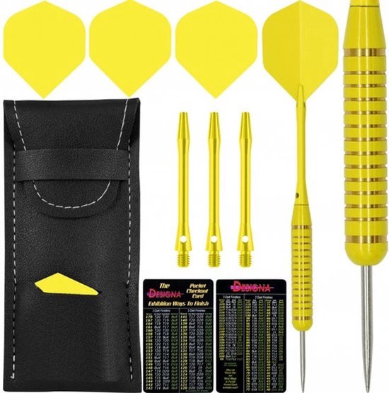 Designa Serpent Darts - Steel Tip Coloured Brass - Yellow Weight: 21g van Designa