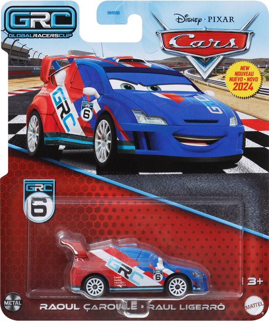 Disney Pixar Cars Disney and Pixar Cars World Grand Prix Raoul CaRoule, Auto, 3 jaar, Metaal, Blauw, Rood, Wit van Disney Pixar Cars