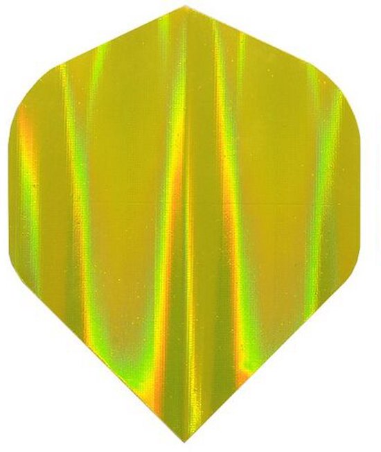 DLDarts - Holographic Standaard Flight - 75 micron - 1 set - Geel van Merkloos