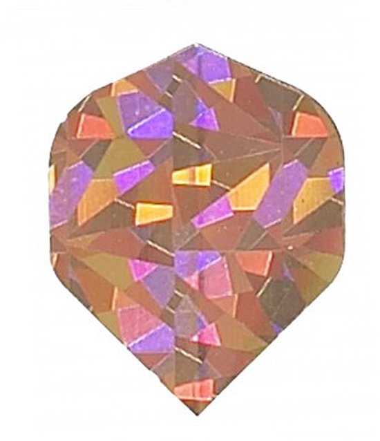 DLDarts - Holographic Standaard Flight - 75 micron - 1 set - Goud Diamond van Merkloos