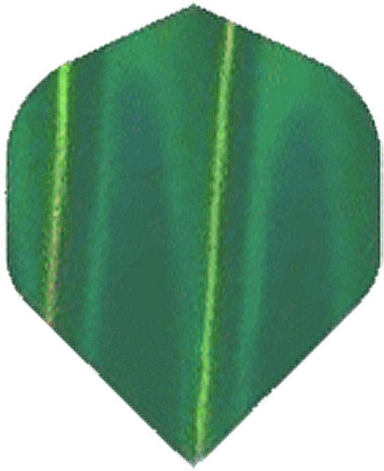 DLDarts - Holographic Standaard Flight - 75 micron - 1 set - Groen van Merkloos
