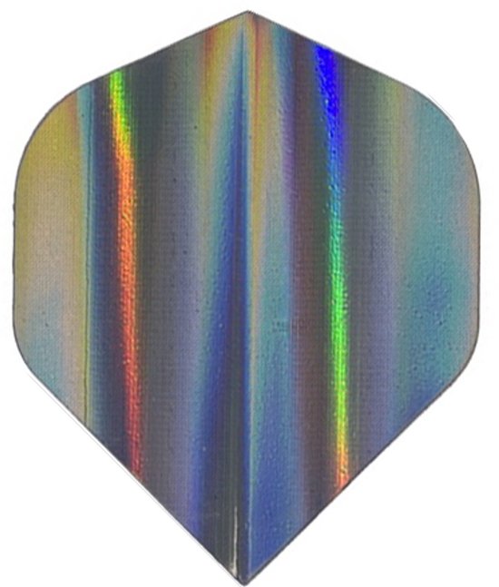DLDarts - Holographic Standaard Flight - 75 micron - 1 set - Zilver B van Merkloos