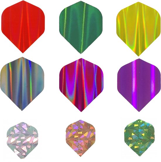 DLDarts - Holographic Standaard Flight Collection - 75 micron - 9 set