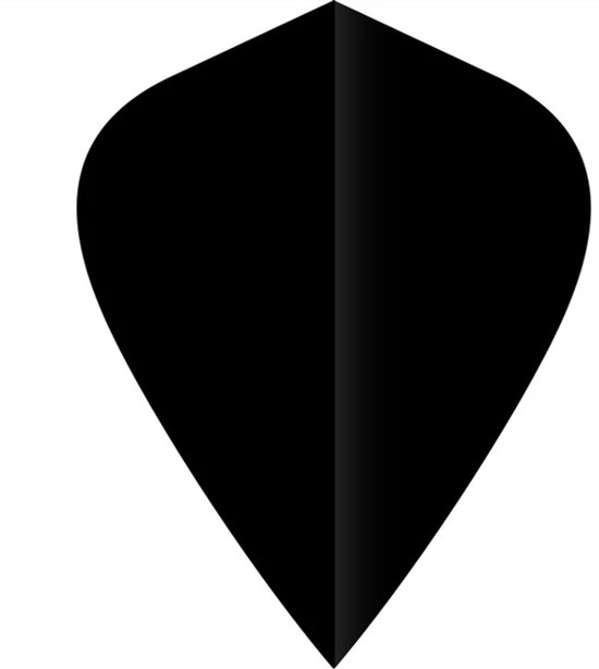 DLDarts - Kite Flights - 75 micron - 1 Set - Zwart van Merkloos