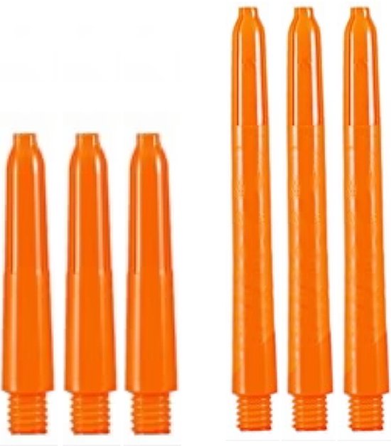 DLDarts - Nylon Shafts Duo-Pack - Short & Medium - 2 set - Oranje