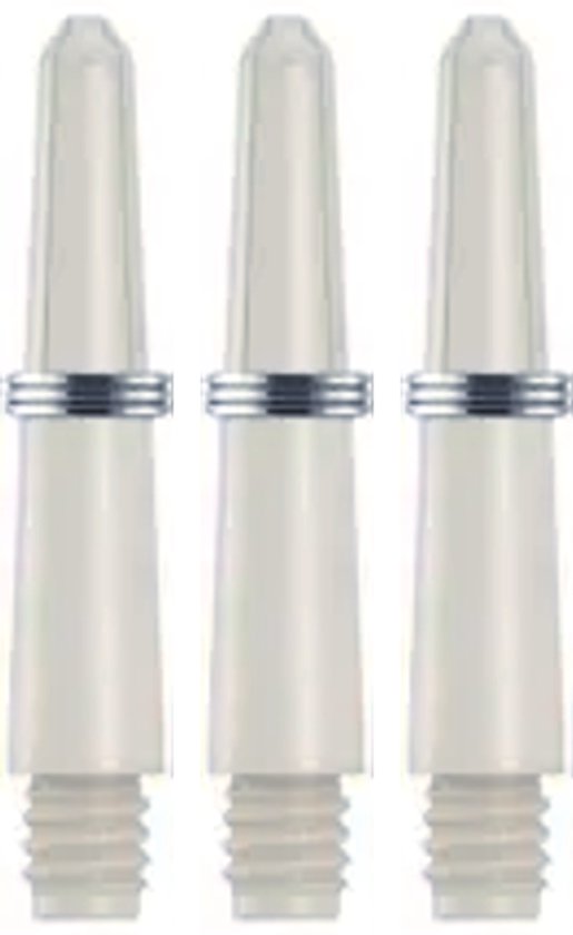DLDarts - Nylon Shafts - Extra Short + Ring - 1 set - Snow van Merkloos