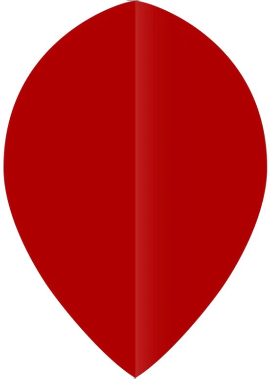 DLDarts - Pear Flights - 75 micron - 1 Set - Rood van Merkloos