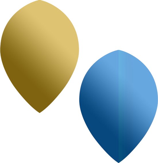 DLDarts - Pear Spiegel Flights Duo-Pack - 100 micron - 2 Set van DLDarts