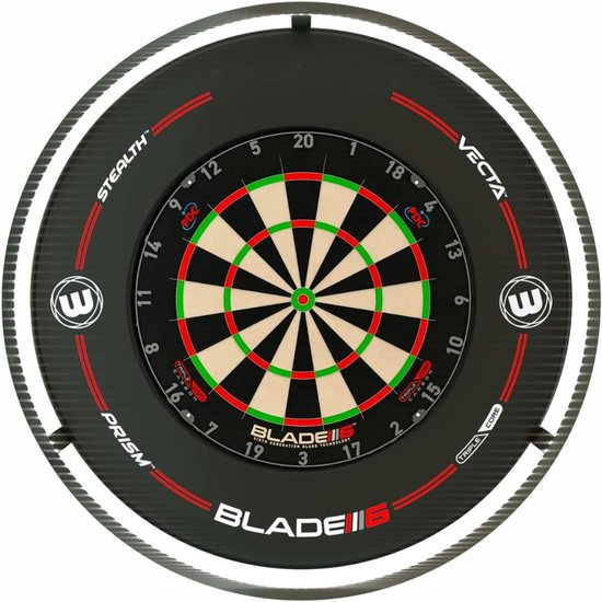 DnA® Dartbord Surround Ring - Dartbord Verlichting - Dartsbord - Zwart - 84cm x 84cm x 11cm van Merkloos