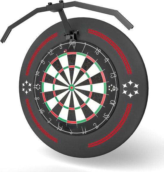 DnA® Dartbord Verlichting - Dartbord Licht - Dartbord - Dartbord Verlichting Led Surround - Dartbord Surround Ring - Zwart - ‎62cm x 62cm x 15cm van Merkloos