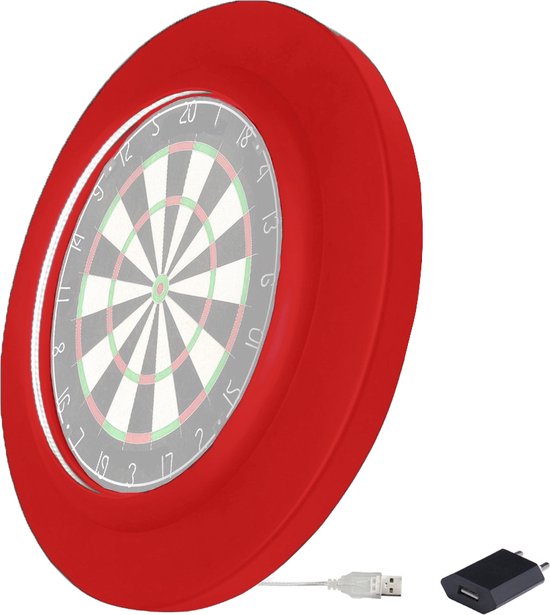 Dragon Darts 2.0 Special Edition - Dartbord Verlichting - PU LED Surround - Rood van Dragon Darts