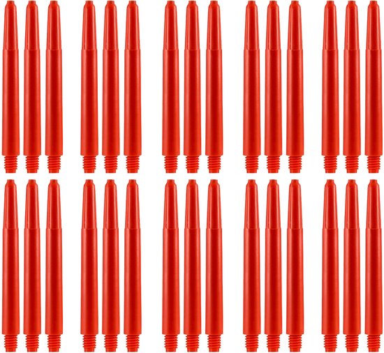 Dragon Darts Dart Shafts - 10 Sets (30 stuks) - Short - Stevige en Duurzame Dart Shafts - Rood van Merkloos