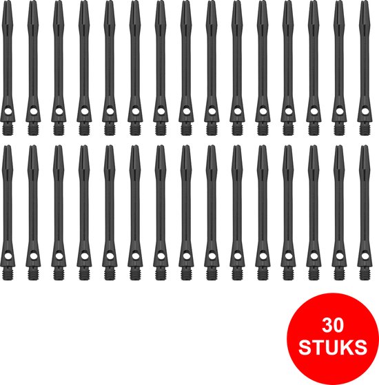 Dragon Darts Dart Shafts - Aluminium Zwart - 10 Sets (30 Stuks) - Medium - Zwarte Darts Shafts van Dragon Darts