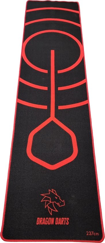 Dragon Darts - dartmat - Bullseye Red - 237x60 cm - dart mat - dartmatten van Dragon Darts
