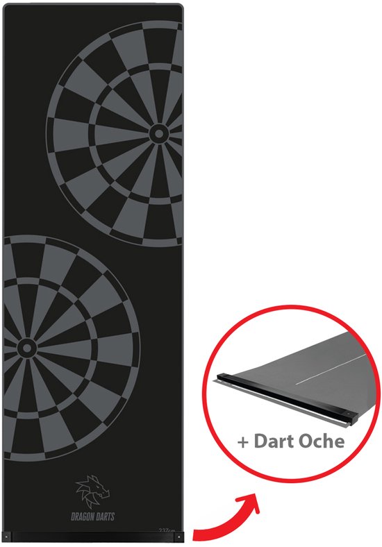 Dragon Darts - Dartmat inclusief Dart Oche - Triple20 XL - 237x80 cm - Dart Mat - Dartmatten van Merkloos
