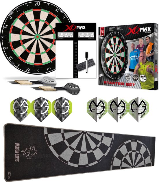 Dragon Darts MvG Antra complete dartset – dartbord - dartmat – dart shafts - dart flights – 2 sets – dartpijlen – dartset van Dragon Darts