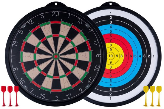 Dubbelzijdig Magnetisch Dartbord met 6 Pijlen – Veilig Dartspel voor Kinderen - Twee-in-één - Engelhart van Engelhart
