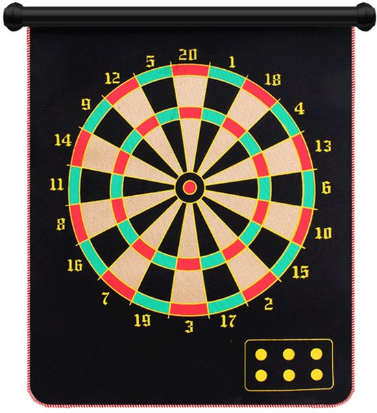 Dubbelzijdig magnetisch dartbord / Set met magnetische darts M van Merkloos