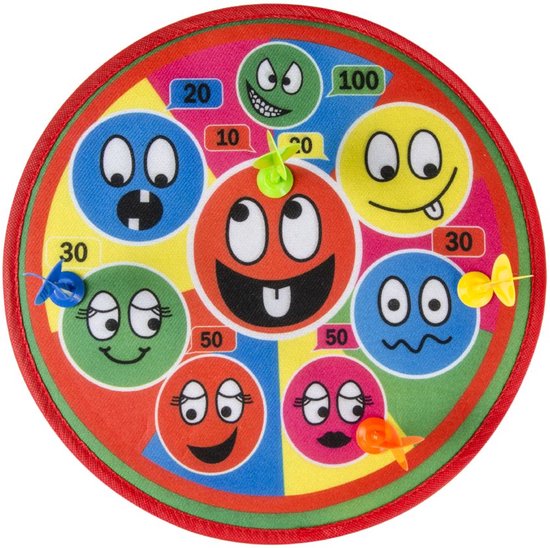 Duckiez Dartspel Lachgezicht - 1 stuk van Merkloos