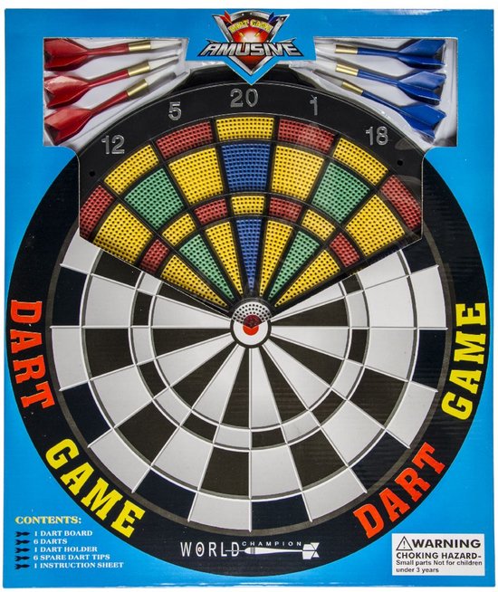 Duckiez Veilig Dartspel 16' Met 6 Pijlen - 1 stuk van Merkloos