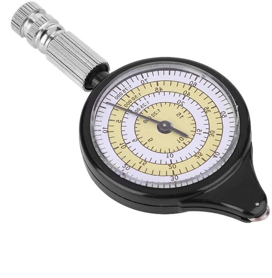 Duurzame en lichtgewicht kaartmeter voor outdoor activiteiten met een robuuste plastic behuizing en nauwkeurige metingen
