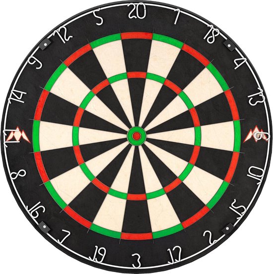 DVDSS® Dart bord - Professioneel - Wedstrijddartbord - 45 x 45 centimeter - Meerkleurig van Merkloos