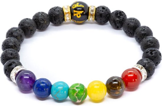 DW4Trading Chakra Armband 2 - met Gekleurde Kralen van DW