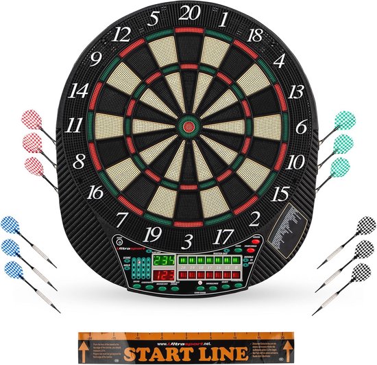 Elektrisch Dartbord voor Feestjes en Spelletjesavonden - 28 Spellen en 271 Variaties van XQ Max